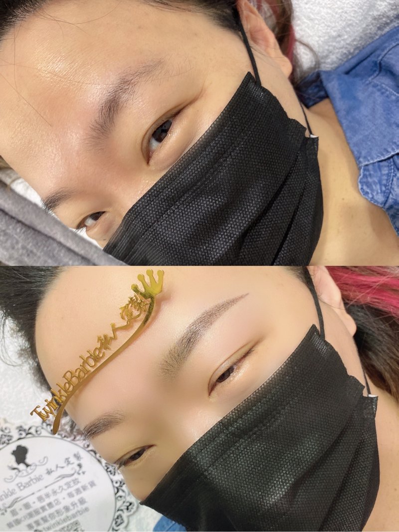 美瞳眼线 · 前后对比